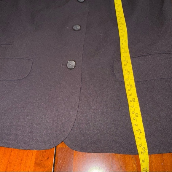 Black Tailored Blazer with Notched Lapels - Picture 11 of 11